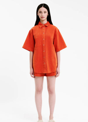 Nude Lucy The Blaise Oversized Shirt - Coral