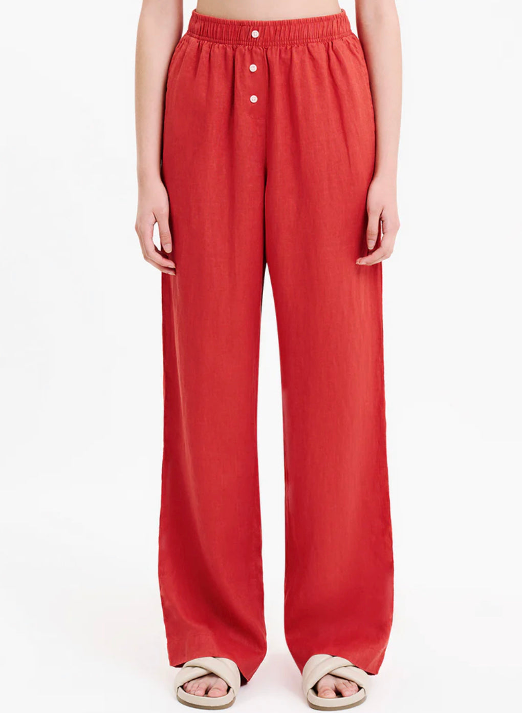 Nude Lucy Lounge Linen Pant - Coral