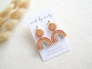 Pastel Rainbow Dangles - Peach Top - made by Emily