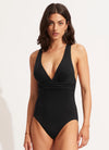 Seafolly - S. Collective- Cross Back One Piece - Black
