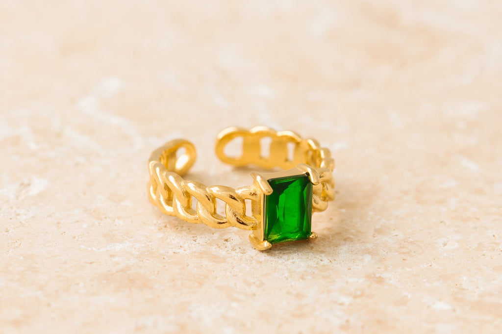 Indigo and Wolfe - Zara Ring - Emerald