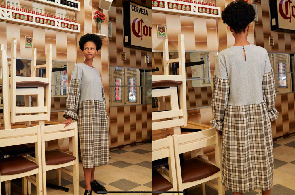 Barry Made -  Mile - Grey Check Dress