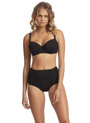 Seafolly Collective High Waisted Ruched Pant Black