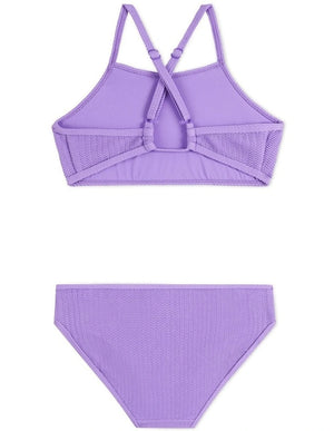 Seafolly Girls Crossover Back Bikini Set Lilac