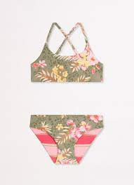 Summer Holiday - Stripe Reversible Bikini Set - Girls