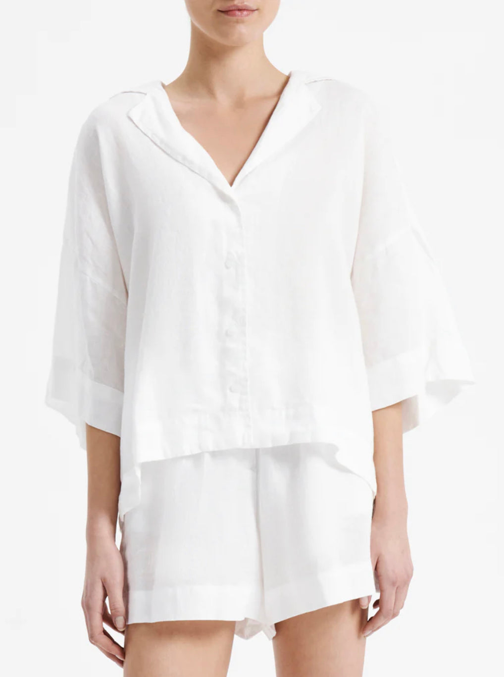 Nude Lucy The Lounge Linen Shirt - White