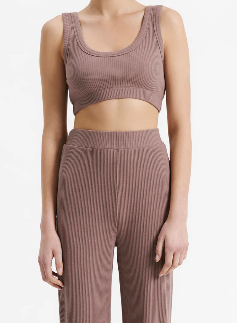 Nude Lucy Lounge Ribbed Crop - Soot – Folly + Jane